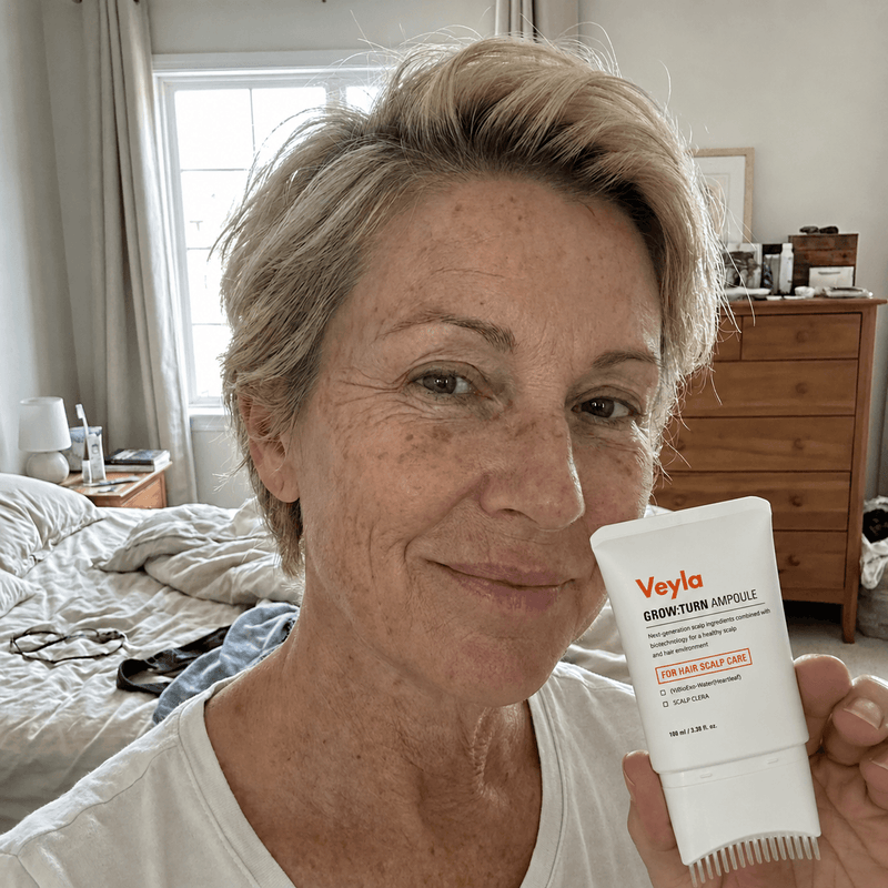 Veylla Kundin mit Haarwachstumsserum